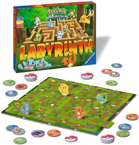 Ravensburger 22705 - Pokémon Labyrinth Glow in The Dark - Sliding Fun with Your Favorite Pokémon - Playable in Light and Dark for 2-4 Players Ages 7 and Up in Saudi Arabia