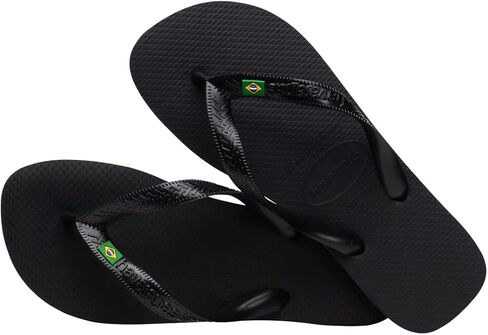 شبشب فليب فلوب للسيدات بشعار البرازيل من Havaianas - صنادل نسائية لحمامات السباحة - نبيذ العنب، 9/10 in Kuwait