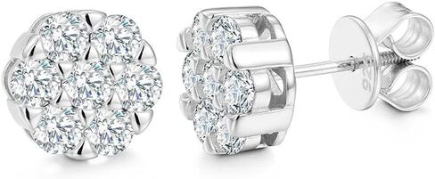 الذهب الصلب 14K على أقراط مقطوعة مقطوعة مقطورة من S925 Silver 3.0 مم ، وأقراط أزهار البرقوق ، والمجوهرات المألوفة والفريدة الفريدة in Kuwait