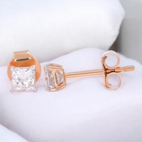 الذهب الصلب 0.50CT إلى 3.00CT شكل الأميرة FG/VS مختبر الماس المزر in Kuwait