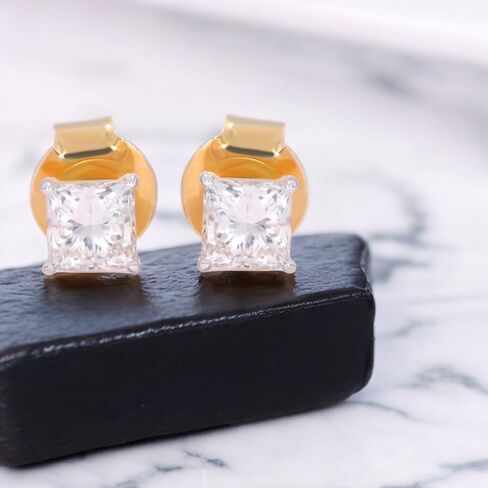 الذهب الصلب 0.50CT إلى 3.00CT شكل الأميرة FG/VS مختبر الماس المزر in Kuwait