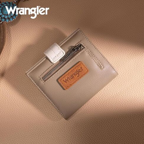 Montana West X Wrangler Womens Small Wallet Bifold Pitch Wallet for Girls RFID Money Protecters with Zipper Coin Pocket WG216-W065TN in Saudi Arabia