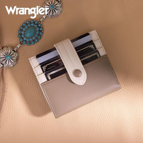 Montana West X Wrangler Womens Small Wallet Bifold Pitch Wallet for Girls RFID Money Protecters with Zipper Coin Pocket WG216-W065TN in Saudi Arabia