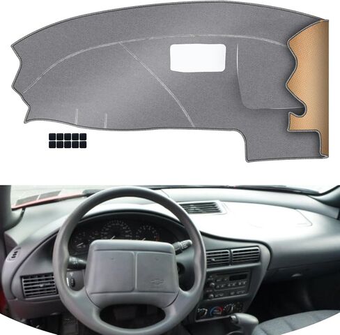 غطاء لوحة القيادة KEYOOG مناسب لـ 2021-2019 Chevy Silverado 1500، G-MC Sierra 1500 (بدون نماذج HUD)، سجادة لوحة عدادات السيارة مضادة للوهج، وسادة مضادة للانزلاق وواقي من الشمس (الفانيلا) in Kuwait