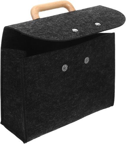 ARTIBETTER Professional Felt Business Bag Wood Handle Storage Case Perfect for Meetings in Saudi Arabia