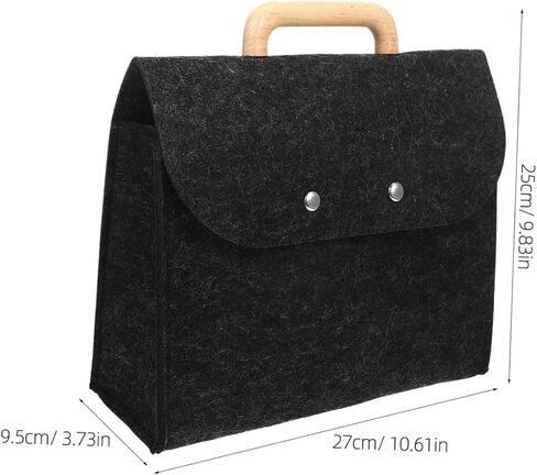 ARTIBETTER Professional Felt Business Bag Wood Handle Storage Case Perfect for Meetings in Saudi Arabia