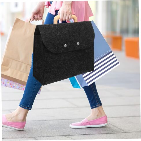 ARTIBETTER Professional Felt Business Bag Wood Handle Storage Case Perfect for Meetings in Saudi Arabia