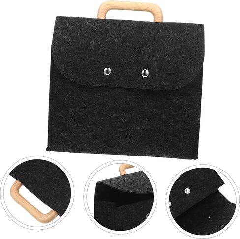 ARTIBETTER Professional Felt Business Bag Wood Handle Storage Case Perfect for Meetings in Saudi Arabia