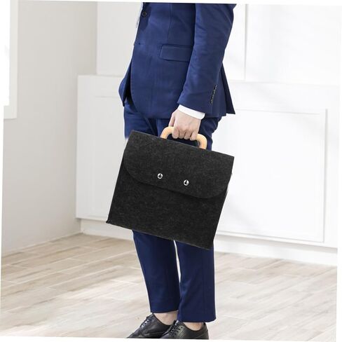 ARTIBETTER Professional Felt Business Bag Wood Handle Storage Case Perfect for Meetings in Saudi Arabia