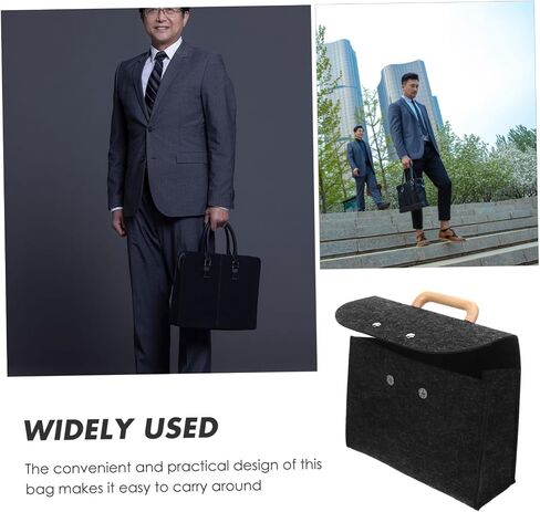 ARTIBETTER Professional Felt Business Bag Wood Handle Storage Case Perfect for Meetings in Saudi Arabia