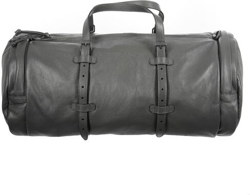 Gucci Pre-Loved Grey Leather Tonal Double GG Large Duffle, Gray in Saudi Arabia