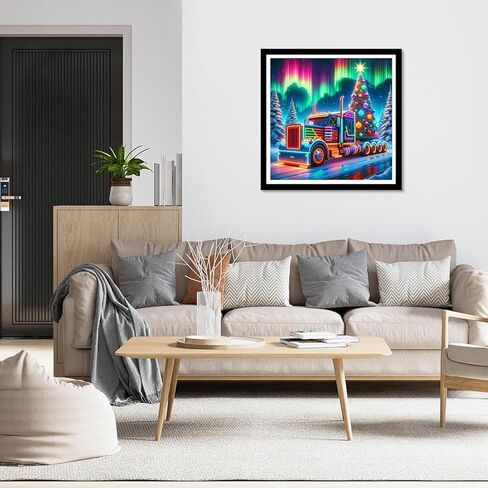 ijbnhd عيد الميلاد الماس الفن عدة للبالغين عيد الميلاد شاحنة الماس مجموعات الطلاء للمبتدئين الحفر الكامل جولة جوهرة الكاردينال اللوحة الفنية للحرف ديكور المنزل هدية 14x14in in Kuwait