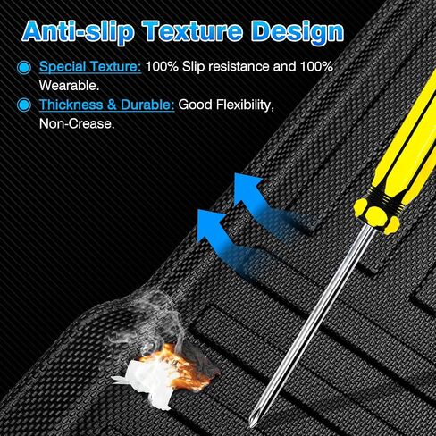 Cartist Cargo Liner يناسب Ford Explorer 2020-2024 (6&7 الركاب) ملحقات جميع الأحوال الجوية بطانة صندوق السيارة للمستكشف خلف الصف الثاني (حصيرة صندوق السيارة مع حصيرة مسند الظهر) in Saudi Arabia