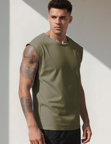 Mens Sleeveless Tank Tops Athletic Summer Fitness Running Workout Shirt for Men 1 or 3 Pack in Kuwait