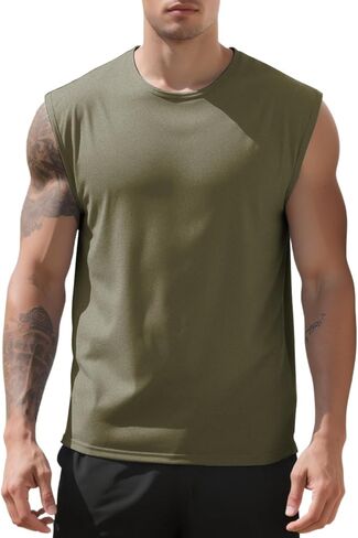 Mens Sleeveless Tank Tops Athletic Summer Fitness Running Workout Shirt for Men 1 or 3 Pack in Kuwait