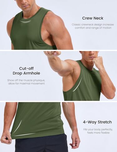 Magcomsen Men's Tank Top Olcyfeless Muscle Muscle Dorts Quick Dry Prockut in Saudi Arabia