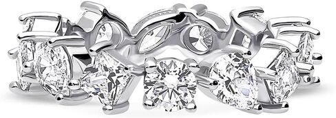Berricle Sterling Silver Cluster cluster Zirconia CZ Mathicle Senivary Beaternity Ring for Women ، Rhodium Plated Size 4-10 in Saudi Arabia