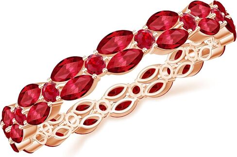 Certified Lab Grown Ruby Eternity Band for Women, AAAA Quality, Wedding Anniversary Ring (Ready to Gift) in Saudi Arabia