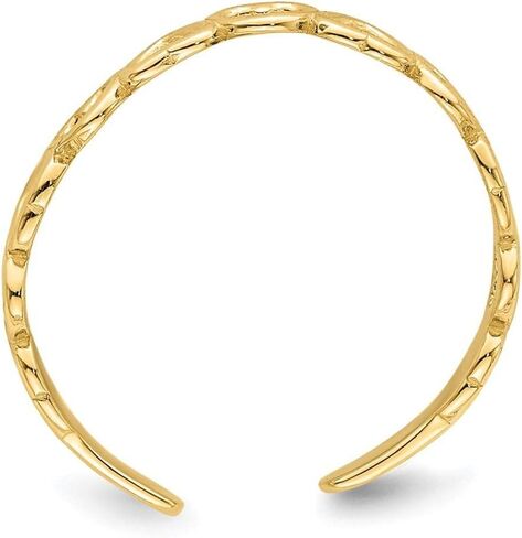 14k Yellow Gold Adjustable Heart Toe Ring in Saudi Arabia