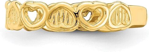 14k Yellow Gold Adjustable Heart Toe Ring in Saudi Arabia