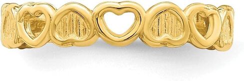 14k Yellow Gold Adjustable Heart Toe Ring in Saudi Arabia