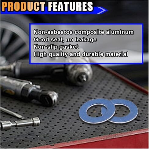 24pcs زيت زيت زيت الكبغ ، حشيات غسالة صرف زيت الألومنيوم ، حشية مكونات الصرف الصحي للزيت ، استبدال غسالات سحق متوافق مع لكزس scion rav4 camry avalon corolla 90430-12 in Saudi Arabia