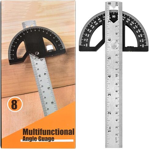 Protractors Angle Ruler Angle Finder Ruler Machinist Protractor Angle Measuring Tool 12-Inch Woodworking Ruler for Woodworking/Carpenter/Construction/Measurement/Hobbyists in Saudi Arabia