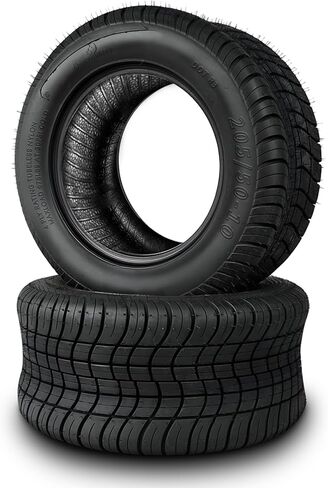 إطارات TRIPOWER لعربة الجولف 205/50-10 - 205/50/10 10 بوصة إطار DOT Street لعربة الجولف E-Z-GO Club Car، مقاومة منخفضة للدوران، 4PR بدون أنبوب، سعة 675 رطل، مجموعة من 4 in Kuwait
