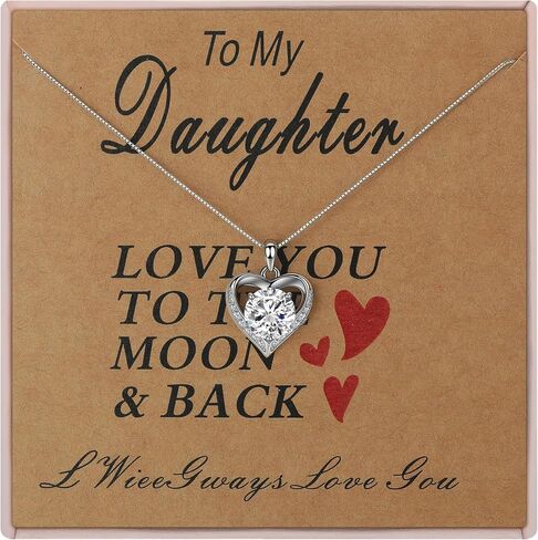 Heart Pendant Necklaces for Women Girls,Mothers Day Gifts for Mom Daughter Nana Grandma Wife Girlfriend Granddaughter Christmas Birthday Wedding Graduation Jewelry Gifts from Daughter Son,925 Sterling Silver Diamond Necklaces in Saudi Arabia