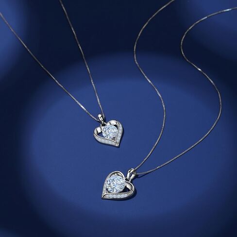 Heart Pendant Necklaces for Women Girls,Mothers Day Gifts for Mom Daughter Nana Grandma Wife Girlfriend Granddaughter Christmas Birthday Wedding Graduation Jewelry Gifts from Daughter Son,925 Sterling Silver Diamond Necklaces in Saudi Arabia