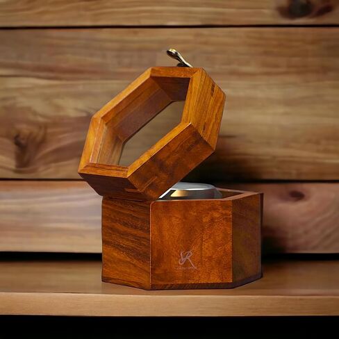 Single Slot Watch Display Case, Watch Box for Men, Mens Watch Box Organizer, Dark Rosewood Watch Cases for Men Watch Storage, Valentines Gift Watch Organizer Holder Case for travel with Glass Lid in Saudi Arabia