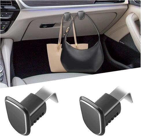 Car Co-Pilot Glovebox Hook, 2 PCS Vehicle Passenger Glove Box Hanging Storage Rack, Automotive Glovebox Organizer Holder Hanger Accessories, Universal for SUV, Sedan, Truck (Black) in Saudi Arabia