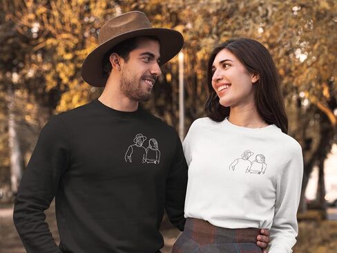 Custom Hoodies Design Your Own, Shirt Portrait From Photo, Valentines Customized Gifts For Boyfriend 2024 in Saudi Arabia