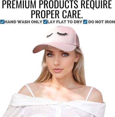 InnoBeta Trucker Hats Women Lash Tech Gifts Cap, Funny Adjustable Embroidered Trucker Hat, Funny Women Gifts for Lash Tech Boss on Birthday, Christmas in Saudi Arabia