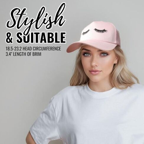 InnoBeta Trucker Hats Women Lash Tech Gifts Cap, Funny Adjustable Embroidered Trucker Hat, Funny Women Gifts for Lash Tech Boss on Birthday, Christmas in Saudi Arabia