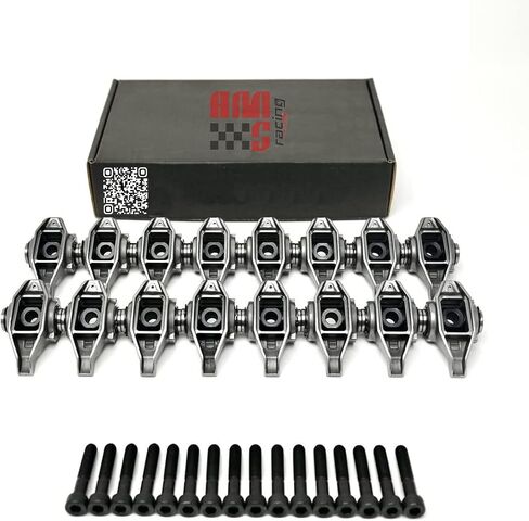 AMS Racing Gen III Rocker Arms with Upgraded Trunion Kit for LS1 LS2 LS6 LQ4 LQ9 LM7 4.8 5.3 5.7 6.0 (Rocker Arms with Hardened Bolts) in Saudi Arabia