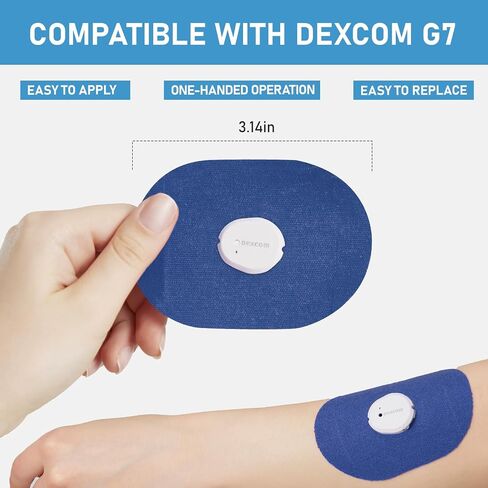 Dexcom G7 Adhesive Patches Waterproof, 30 Pack Multicolor Overpatch for Dexcom G7, Premium Transparent G7 Overlay Patches, Hypoallergenic & Skin-Friendly, Sensor is NOT Included in Saudi Arabia