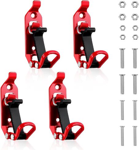 4Pcs Shovel Mount for Roof Rack, Metal Quick Fist Clamp Mounting Brackets Kit Shovel Holder for Truck, Car Accessories for Boats, Military Equipment, Axe Bracket, Off Road Accessories (Red) in Saudi Arabia