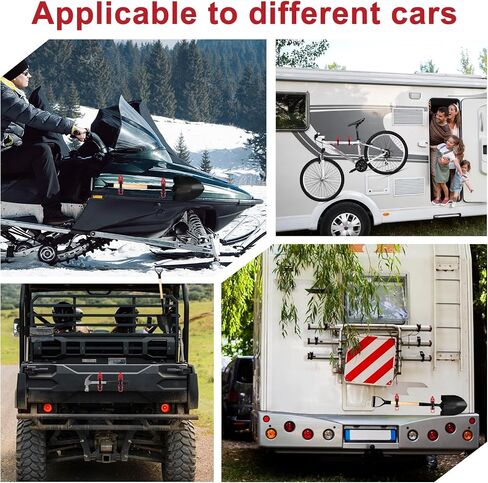 4Pcs Shovel Mount for Roof Rack, Metal Quick Fist Clamp Mounting Brackets Kit Shovel Holder for Truck, Car Accessories for Boats, Military Equipment, Axe Bracket, Off Road Accessories (Red) in Saudi Arabia