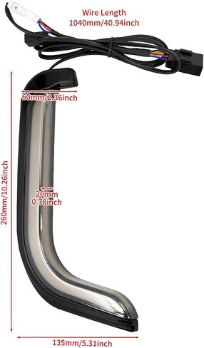 HDBUBALUS Motorcycle Lower Grills Leg Fairing Light LED Turn Signal Running Light Fit For Harley Touring Street Glide Road Glide Electra Glide FLHTK FLTRU 2006-2013 (Color: Chrome) in Saudi Arabia