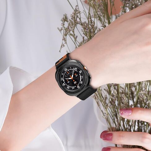 AMANECER Rugged PC Case Compatible with Galaxy Watch 7 Ultra, Anti-Scratch Metal Bezel Ring for Samsung Watch 47MM 2024 Release, Stylish Armor Bumper Cover Protector of Smartwatch Accessory- Silver in Kuwait