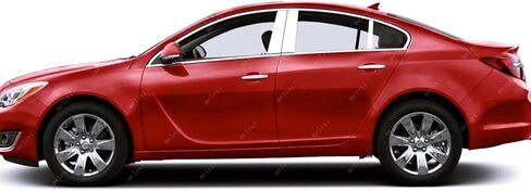 Melexi chrome door bailar trim 6 pcs s.Steel متوافق مع Buick Regal 2011 إلى 2017 in Saudi Arabia