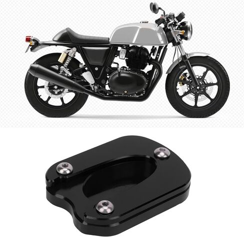 Aluminum Alloy Motorcycle Kickstand Pad Replacement for Meteor 350 2021?2023, Lightweight and Comfortable, Improved Stability, Easy Install (Black) in Saudi Arabia