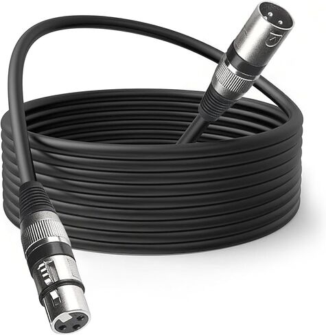 كابل الميكروفون كابلات DMX بطول 16.4 قدم كابلات XLR ذكر أنثى، موصل XLR 3 دبوس DMX XLR توصيل كابل الميكروفون أو أضواء المسرح اتصال إشارة DMX in Kuwait