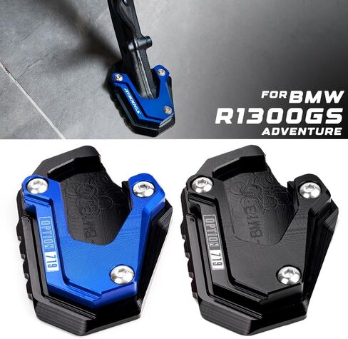 Compatible With R1300GS R 1300 GS GSA R 1300GS ADVENTURE ADV Option 719 2023 2024 2025 Motorcycle Accessories Kickstand Side Stand Enlarger Pad (Black, Option 719) in Kuwait