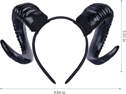 MOSTORY Devil Goat Horns Headband - Demon Sheep Horn Headband for Adult Cosplay Halloween Renaissance Photoshoot (Detachable) in Saudi Arabia