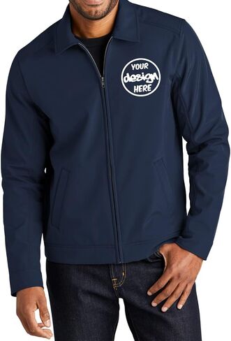 INK STITCH Men J417 Custom Personalized Add Your Logo Text Embroidery Mechanic Soft Shell Jackets in Saudi Arabia