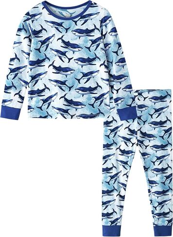 Toddlers Pajama Set Baby Girls Boys Pajamas Soft Viscose from Bamboo Long Sleeve Snug Fit Sleepwear in Saudi Arabia