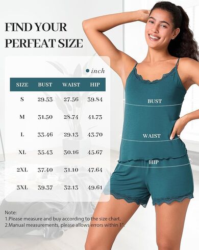 BAMBOO COOL Women's Pajama Sets Lace Trim PJ Set with Shorts Sexy Ruffles Sleepwear for Women in Kuwait