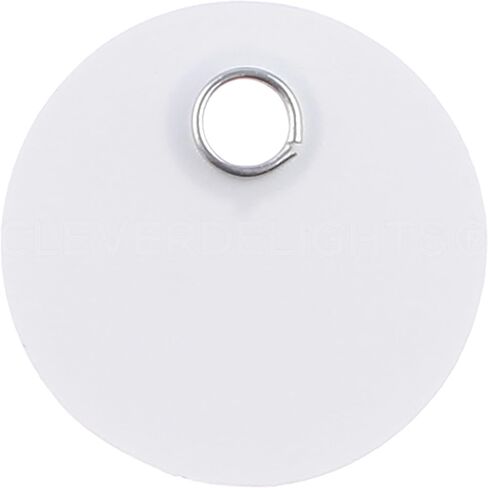 CleverDelights Red Plastic Tags - 1" Round - 100 Pack - Waterproof and Tear-Resistant in Saudi Arabia